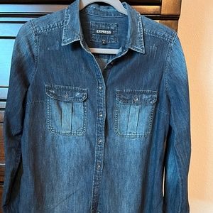 Express Denim Shirt, Size Medium